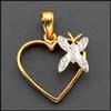 Heart shape Gold Diamond Pendant - AE1313B - Click here to View more details about this Product